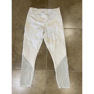 FABLETICS Honey Milk Cream Zone Sz L High-Waisted PowerHold Legging Active Gym